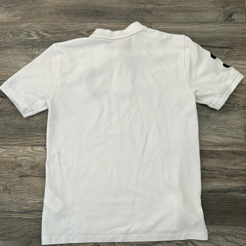 Ralph Lauren boys big pony white polo logo shirt medium 10/12 - Picture 4 of 4